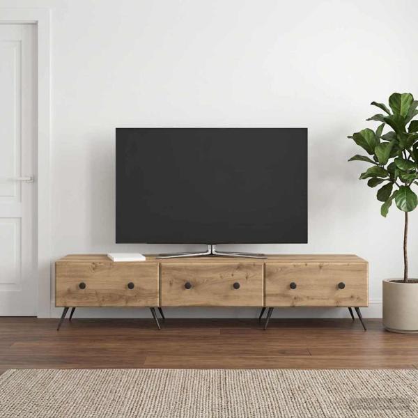 ARDEBO.de - TV-Schränk 147 x 34,5 x 30 cm Artisan-Eiche Holzwerkstoff