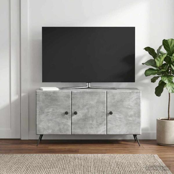 TV-Schränk Betongrau 99 x 34,5 x 50 cm Holzwerkstoff