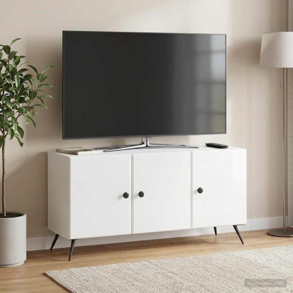 ARDEBO.de - TV-Schränk Hochglanz Weiß 99 x 34,5 x 50 cm Holzwerkstoff