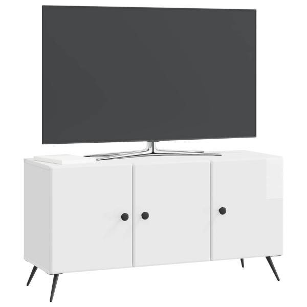 TV-Schränk Hochglanz Weiß 99 x 34,5 x 50 cm Holzwerkstoff