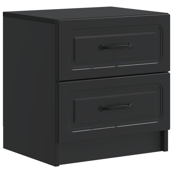 Nachttisch 2 Stk. Schwarz 43 x 34,5 x 44,5 cm Holzwerkstoff