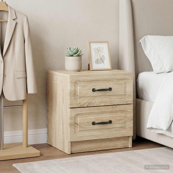 ARDEBO.de - Nachttisch 2 Stk. Sonoma-Eiche 43 x 34,5 x 44,5 cm
