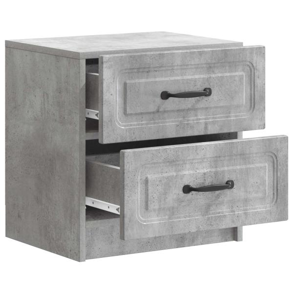 Nachttisch Betongrau 43 x 34,5 x 44,5 cm Holzwerkstoff