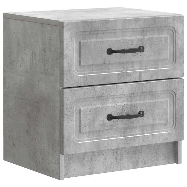 Nachttisch 2 Stk. Betongrau 43 x 34,5 x 44,5 cm Holzwerkstoff