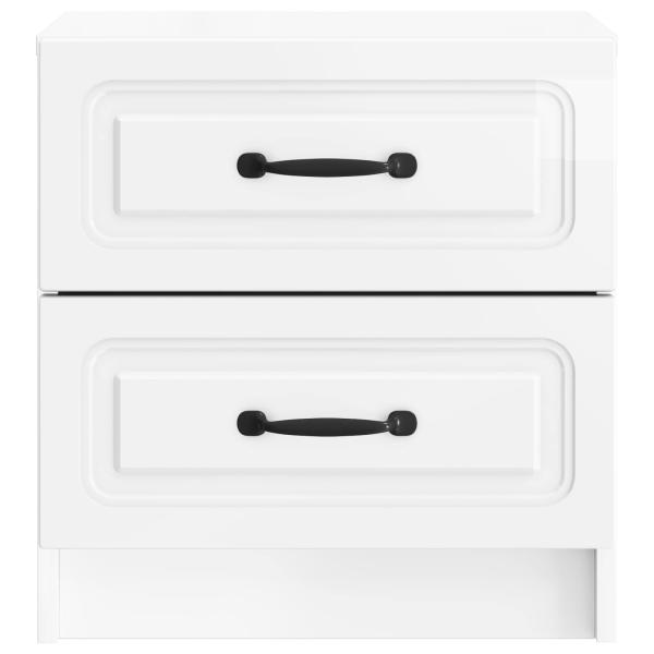Nachttisch Hochglanz Weiß 43 x 34,5 x 44,5 cm Holzwerkstoff