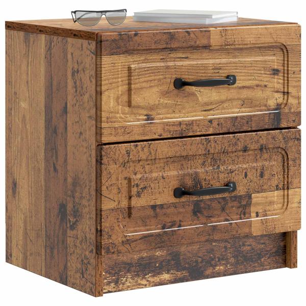 Nachttisch 2 Stk. Altholz 43 x 34,5 x 44,5 cm Holzwerkstoff