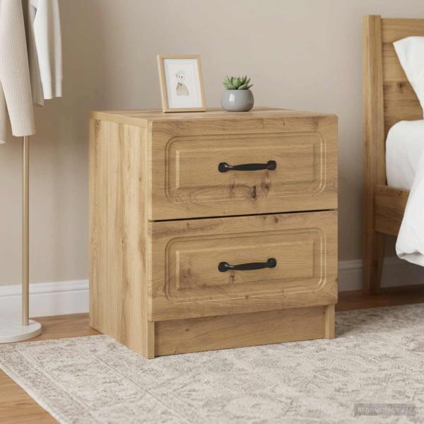 Nachttisch 2 stk. Artisan-Eiche 43 x 34,5 x 44,5 cm