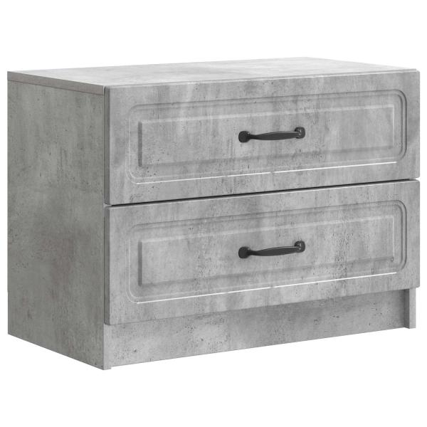Nachttisch Betongrau 62 x 34,5 x 44,5 cm Holzwerkstoff