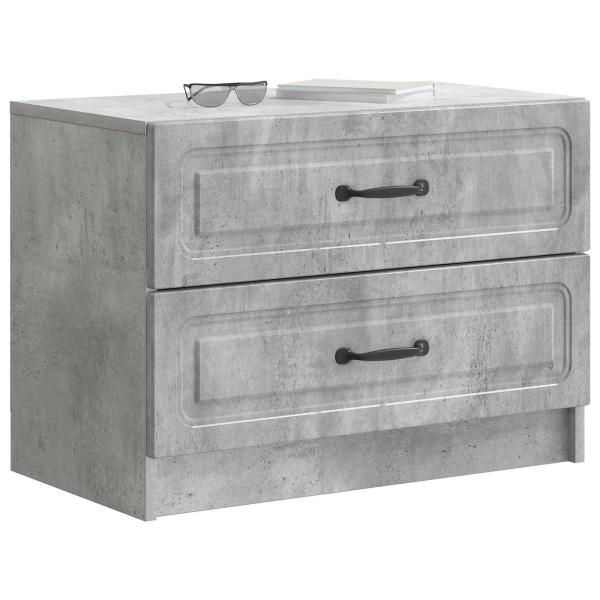 Nachttisch Betongrau 62 x 34,5 x 44,5 cm Holzwerkstoff