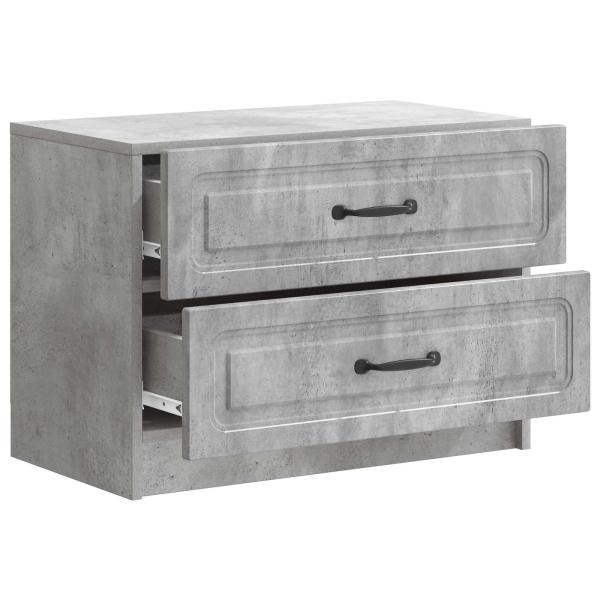 Nachttisch Betongrau 62 x 34,5 x 44,5 cm Holzwerkstoff