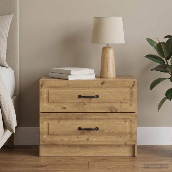 ARDEBO.de - Nachttisch Artisan-Eiche 62 x 34,5 x 44,5 cm Holzwerkstoff