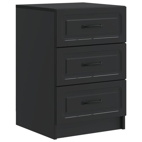 Nachttisch Schwarz 43 x 41 x 63,5 cm Holzwerkstoff