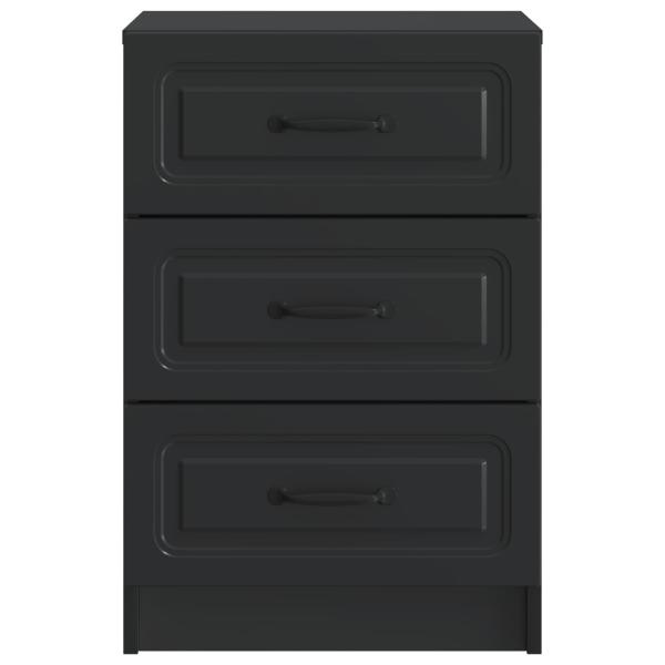 Nachttisch Schwarz 43 x 41 x 63,5 cm Holzwerkstoff