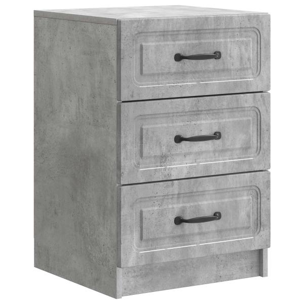 Nachttisch Betongrau 43 x 41 x 63,5 cm Holzwerkstoff