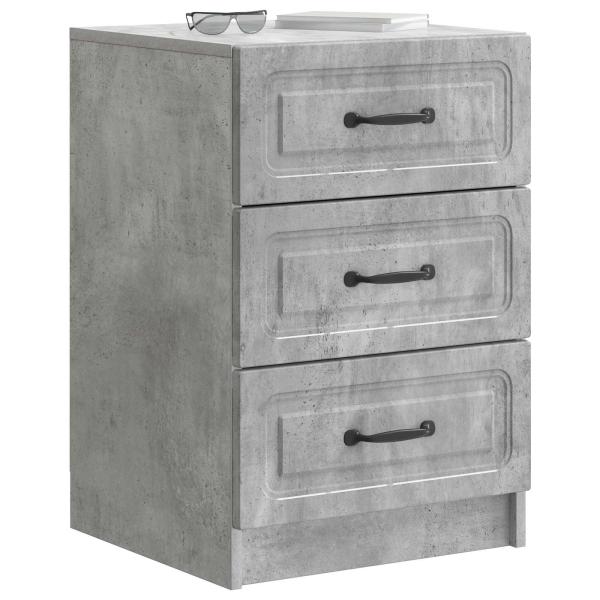 Nachttisch Betongrau 43 x 41 x 63,5 cm Holzwerkstoff