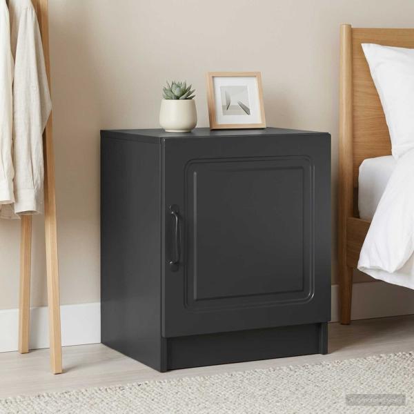 ARDEBO.de - Nachttisch 2 Stk. Schwarz 43 x 34,5 x 47 cm Holzwerkstoff