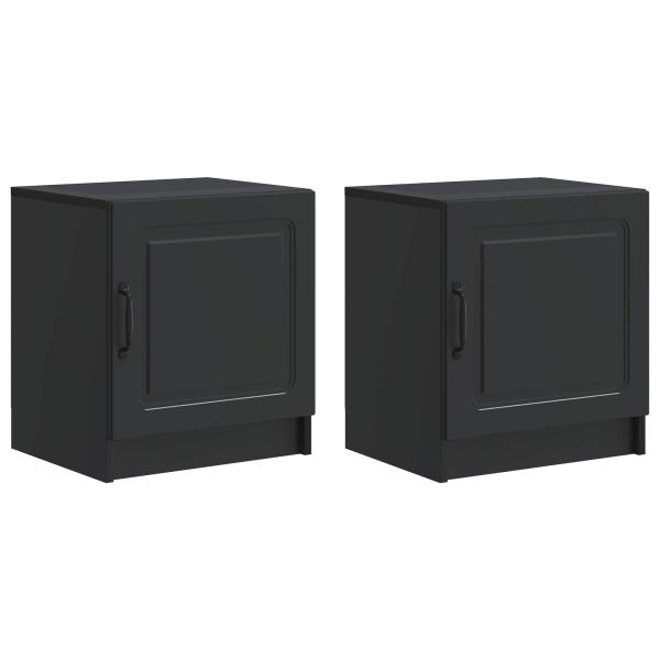 Nachttisch 2 Stk. Schwarz 43 x 34,5 x 47 cm Holzwerkstoff