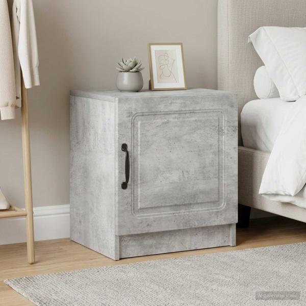Nachttisch 2 Stk. Betongrau 43 x 34,5 x 47 cm Holzwerkstoff