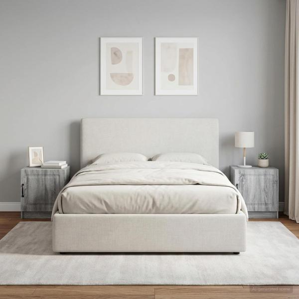 Nachttisch 2 Stk. Sonoma-Grau 43 x 34,5 x 47 cm Holzwerkstoff
