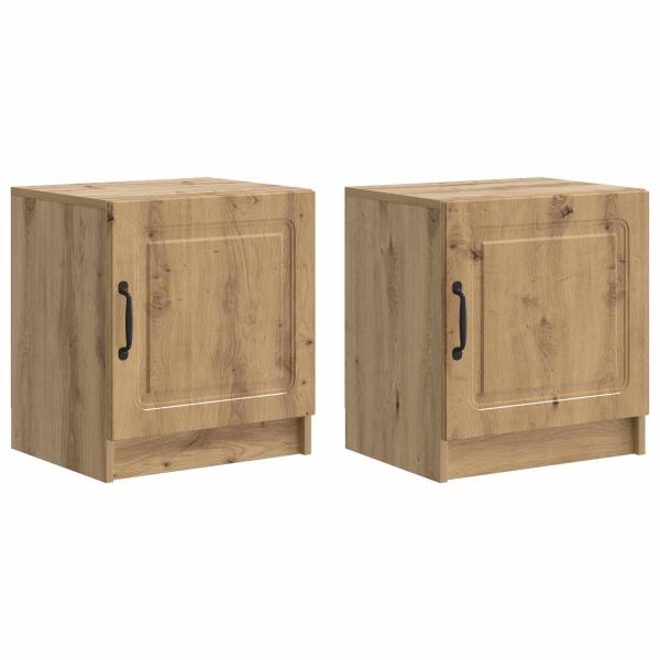 Nachttisch 2 stk. Artisan-Eiche 43 x 34,5 x 47 cm Holzwerkstoff