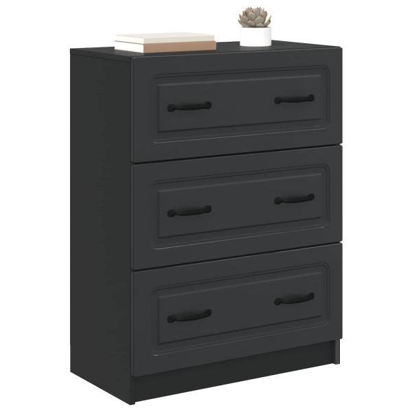 Schubladenschrank Schwarz 66 x 34,5 x 87 cm Holzwerkstoff