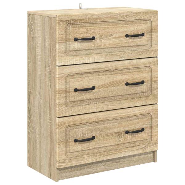 Schubladenschrank Sonoma-Eiche 66 x 34,5 x 87 cm Holzwerkstoff