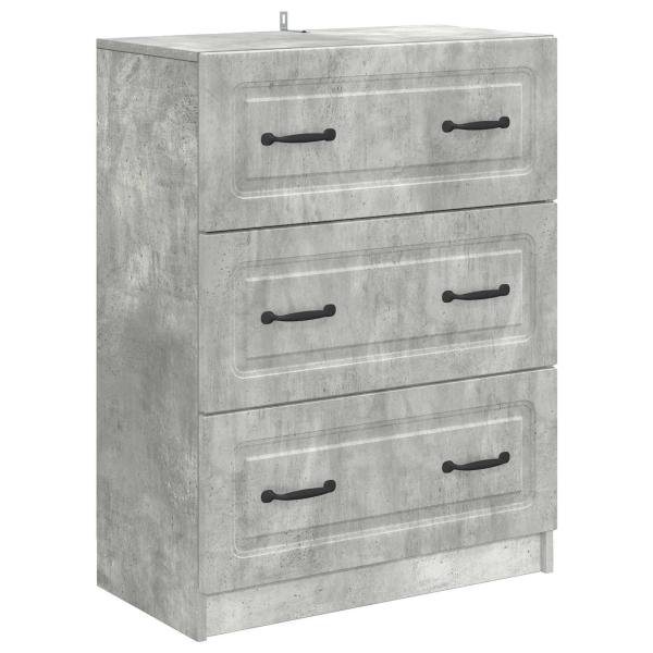 Schubladenschrank Betongrau 66 x 34,5 x 87 cm Holzwerkstoff