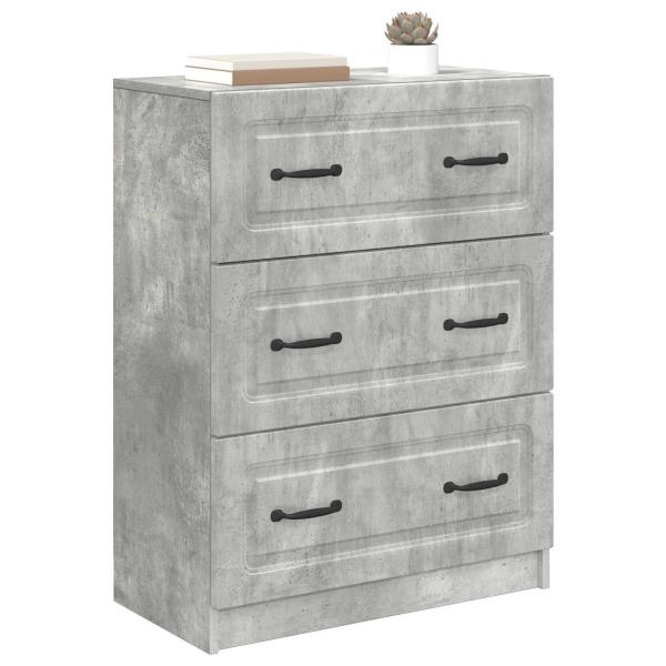 Schubladenschrank Betongrau 66 x 34,5 x 87 cm Holzwerkstoff