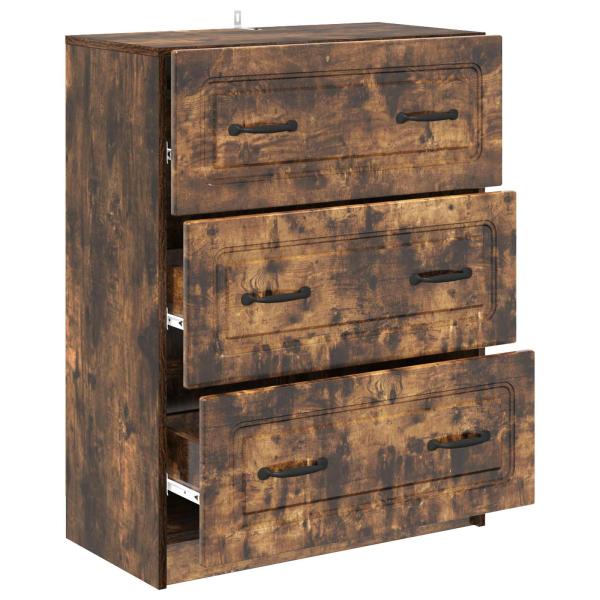 Schubladenschrank Geräucherte Eiche 66 x 34,5 x 87 cm