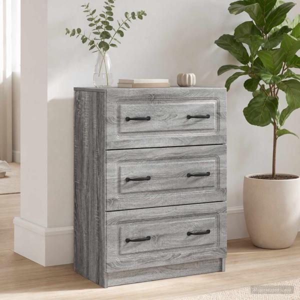 Schubladenschrank 66 x 34,5 x 87 cm Holzwerkstoff Sonoma-Grau