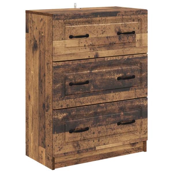Schubladenschrank Altholz 66 x 34,5 x 87 cm Holzwerkstoff