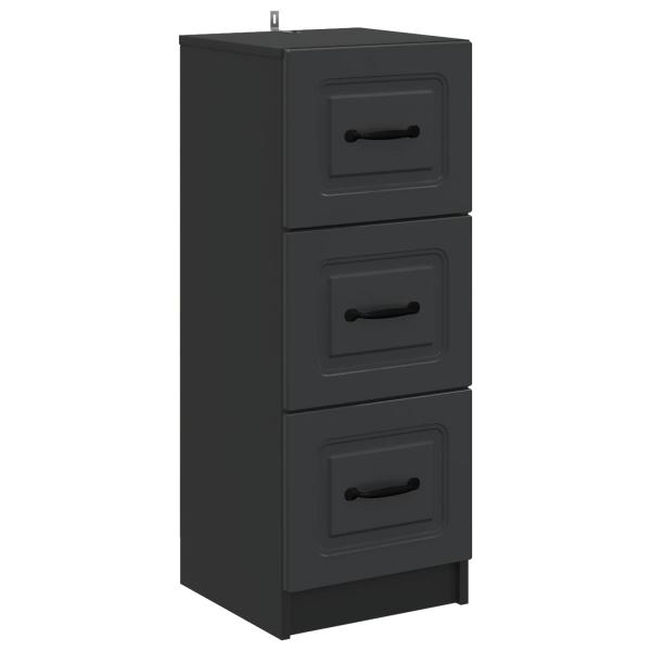 Schubladenschrank Schwarz 33 x 34,5 x 87 cm Holzwerkstoff