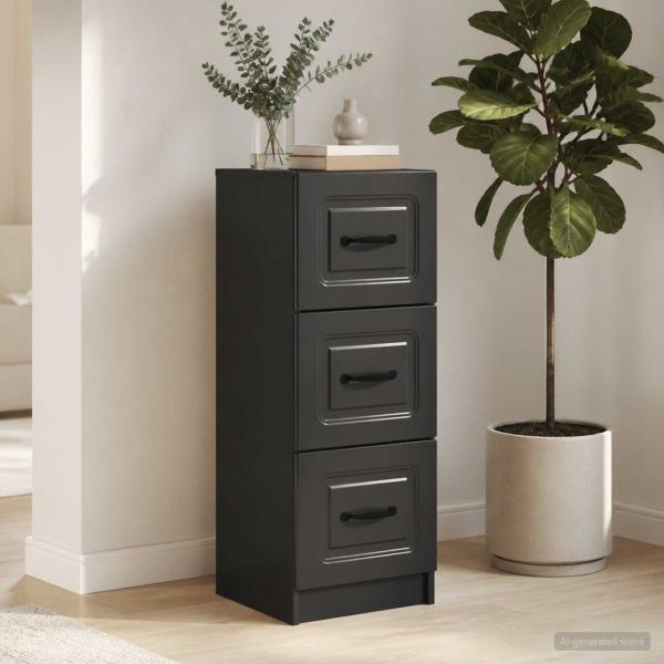 Schubladenschrank Schwarz 33 x 34,5 x 87 cm Holzwerkstoff