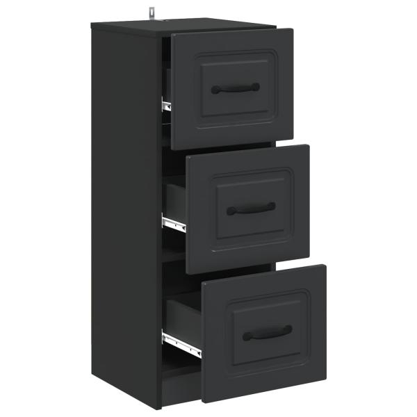 Schubladenschrank Schwarz 33 x 34,5 x 87 cm Holzwerkstoff