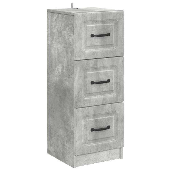 Schubladenschrank Betongrau 33 x 34,5 x 87 cm Holzwerkstoff