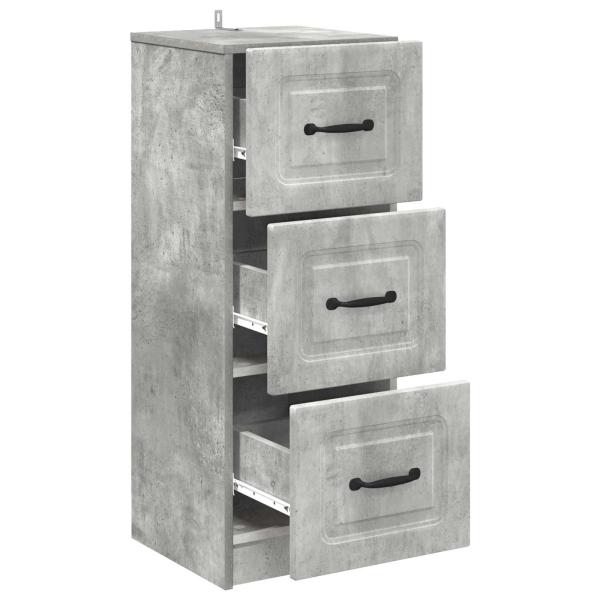 Schubladenschrank Betongrau 33 x 34,5 x 87 cm Holzwerkstoff