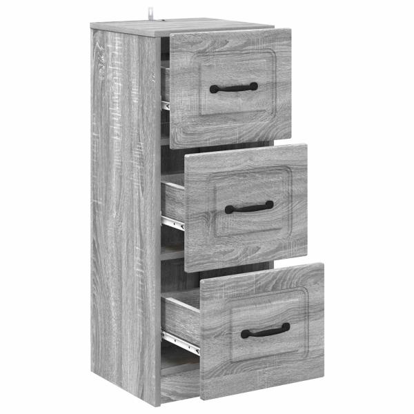 Schubladenschrank Graues Sonoma 33 x 34,5 x 87 cm Holzwerkstoff