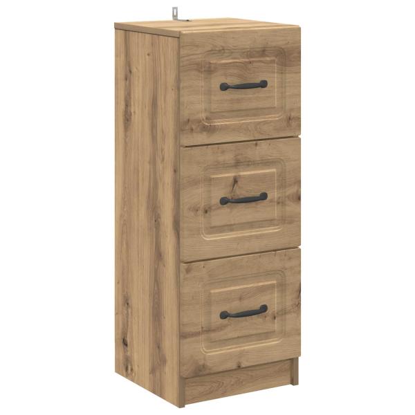 Schubladenschrank 33 x 34,5 x 87 cm Holzwerkstoff Artisan-Eiche