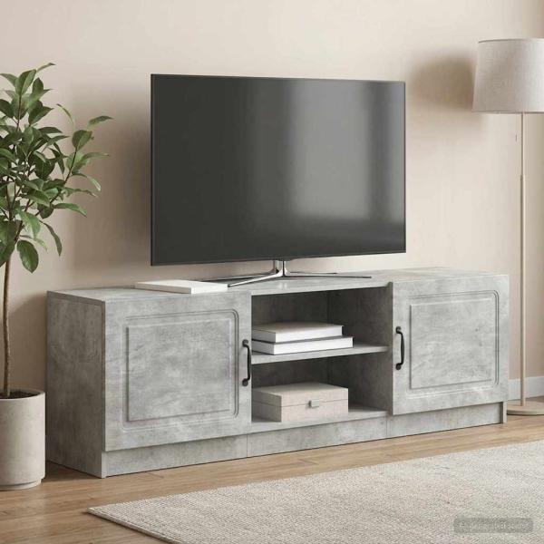 ARDEBO.de - TV-Schränk Betongrau 150 x 31 x 47 cm Holzwerkstoff