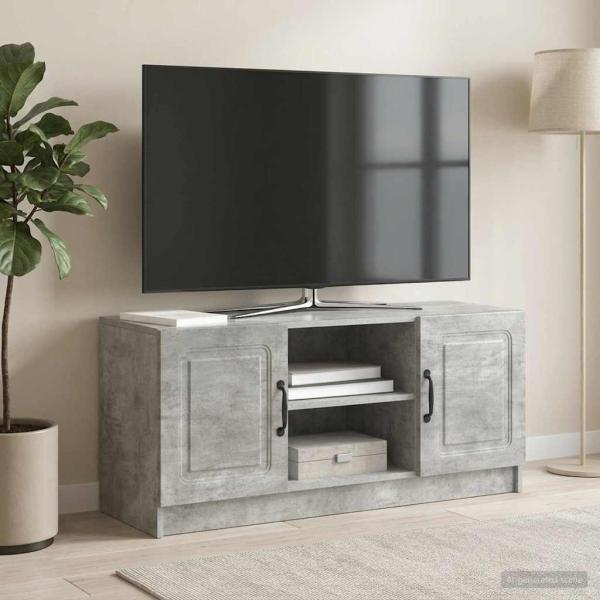 ARDEBO.de - TV-Schränk Betongrau 102 x 34,5 x 47 cm Holzwerkstoff