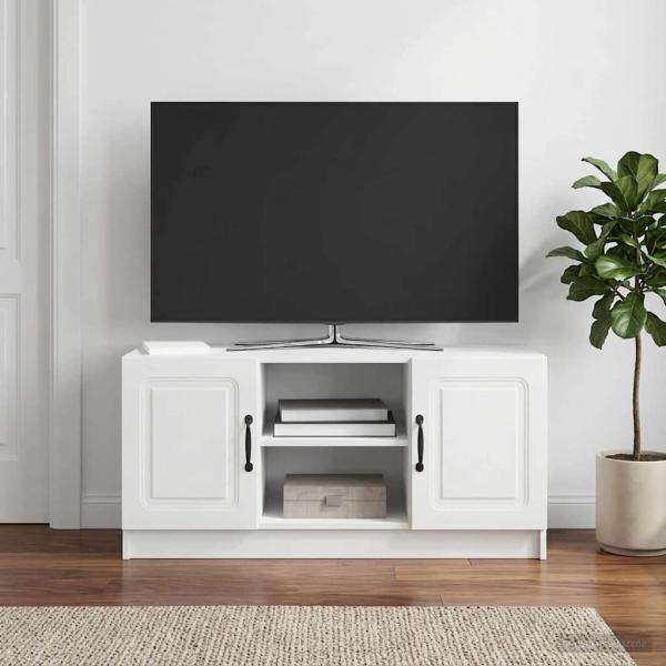 TV-Schränk Hochglanz Weiß 102 x 34,5 x 47 cm Holzwerkstoff