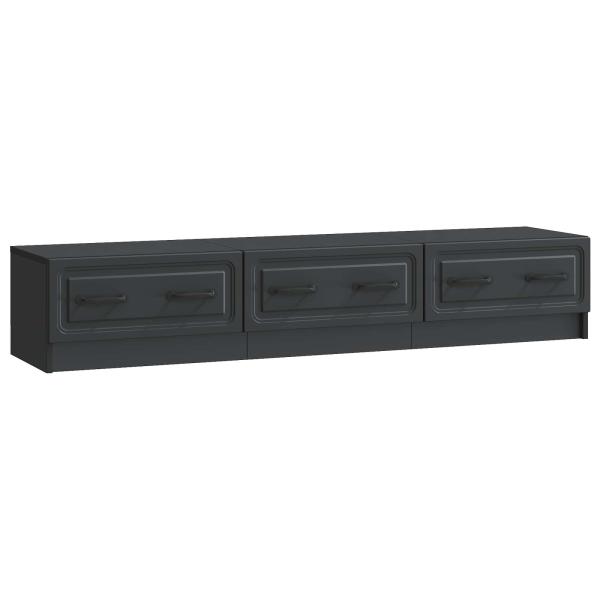 TV-Schränk 147 x 34,5 x 27 cm Schwarz Holzwerkstoff