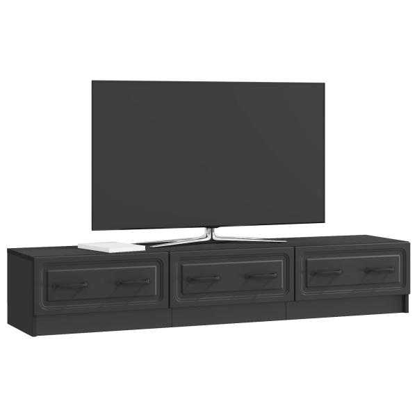 TV-Schränk 147 x 34,5 x 27 cm Schwarz Holzwerkstoff