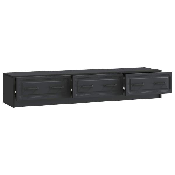 TV-Schränk 147 x 34,5 x 27 cm Schwarz Holzwerkstoff