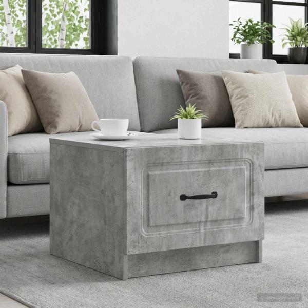 ARDEBO.de - Couchtisch Betongrau 49 x 50 x 37 cm Holzwerkstoff