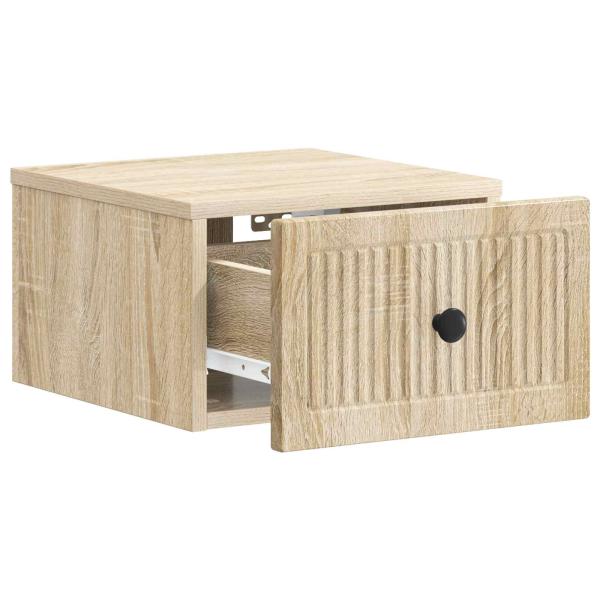Wandmontierter Nachttisch Sonoma-Eiche 33 x 34,5 x 20 cm