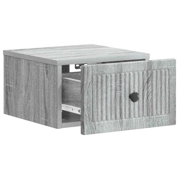 Wandmontierter Nachttisch Sonoma-Grau 33 x 34,5 x 20 cm