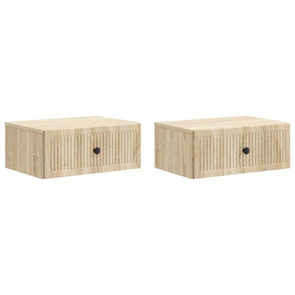 Nachttisch 2 Stk. Sonoma-Eiche 49 x 34,5 x 20 cm Holzwerkstoff