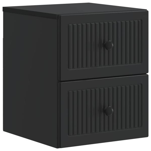 Wandmontierter Nachttisch Schwarz 33 x 34,5 x 40 cm