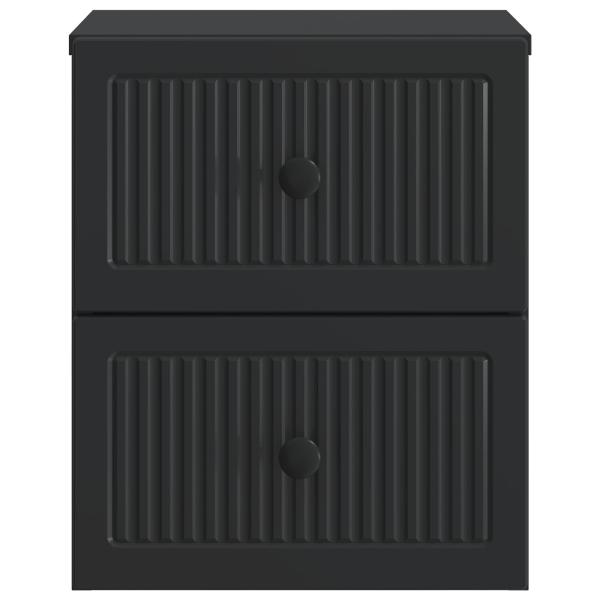 Wandmontierter Nachttisch Schwarz 33 x 34,5 x 40 cm
